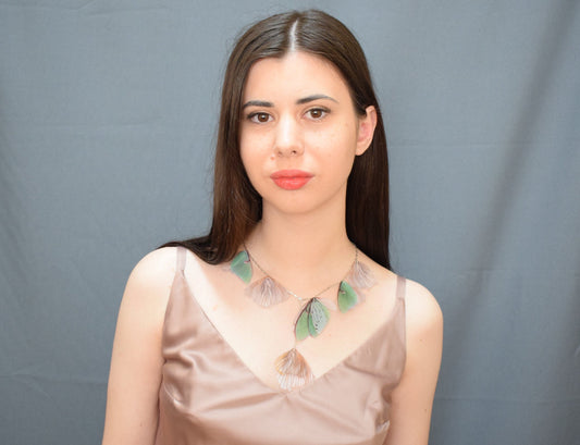 Luna moth necklace lightweight jewelry for woman
