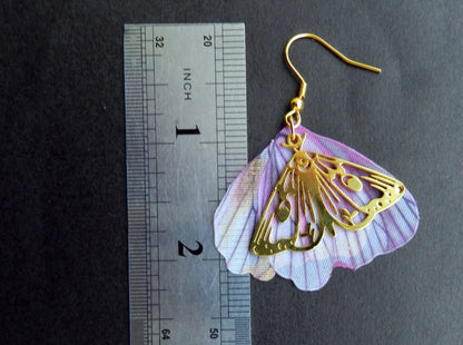 Atlas Moth Butterfly Wings Drop Earrings