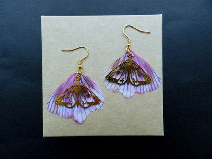 Atlas Moth Butterfly Wings Drop Earrings