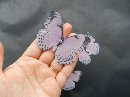 Bridal Pale Pink Butterfly Shoe Clips