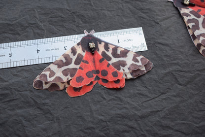 Leopard Butterfly Silk Hair Clips or Brooch