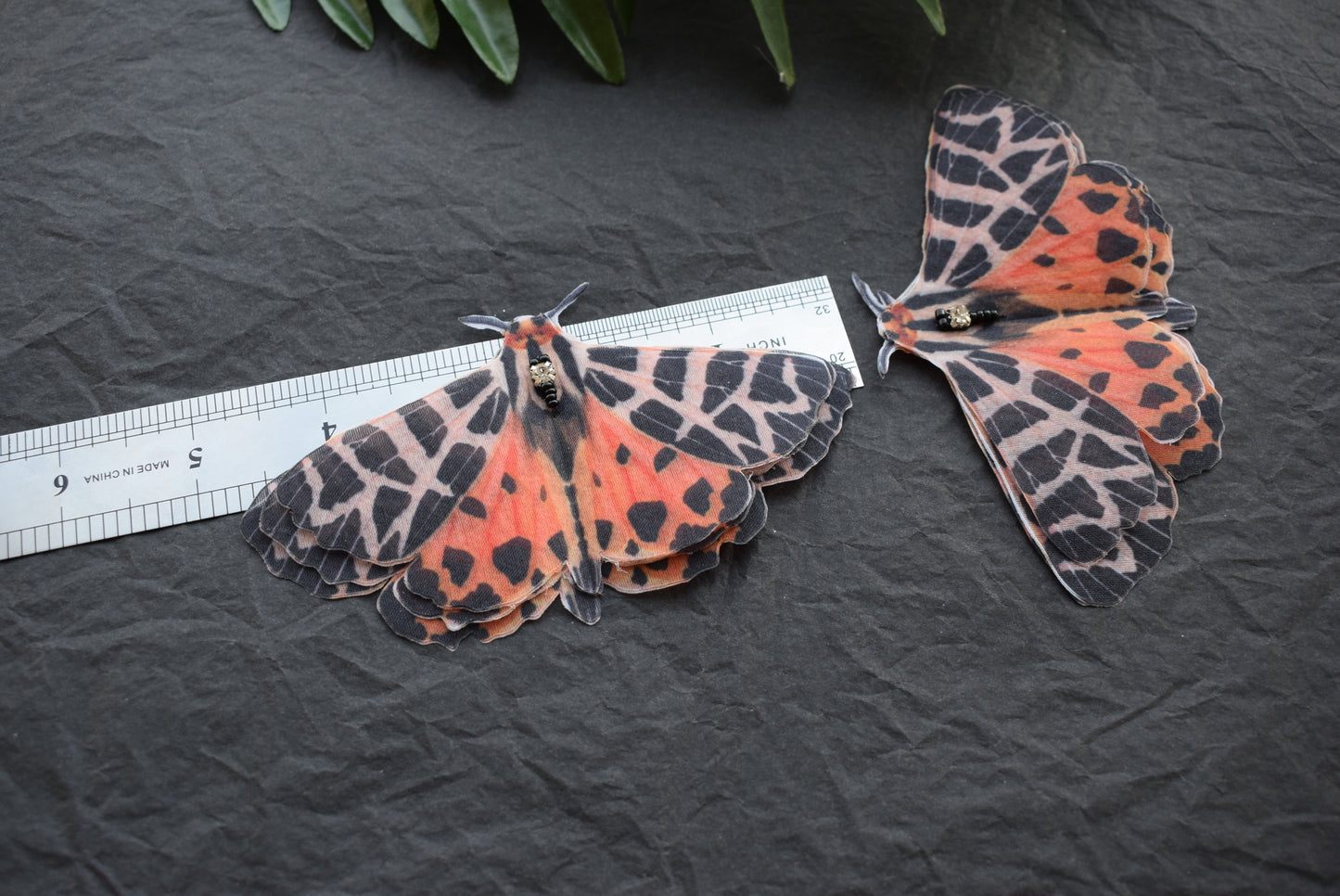 Leopard Butterfly Silk Hair Clips or Brooch