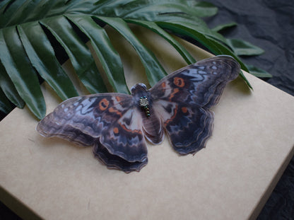 Brown Butterfly Silk Hair Clips