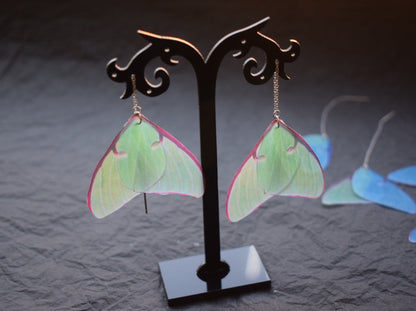 Mermaid's tail silk drop threader earrings