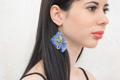 Atlas Moth Butterfly Wings Drop Earrings