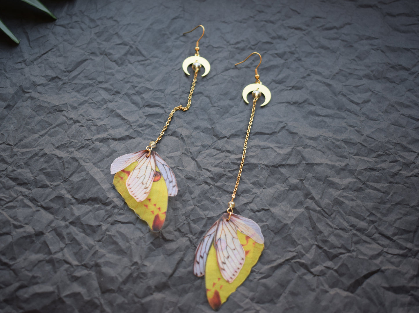 Butterflies Extra Long Chain Earrings