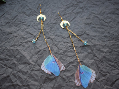 Butterflies Extra Long Chain Earrings