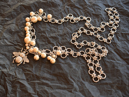Pearl Bug Charm Body Chain – One Shoulder Statement Jewelry