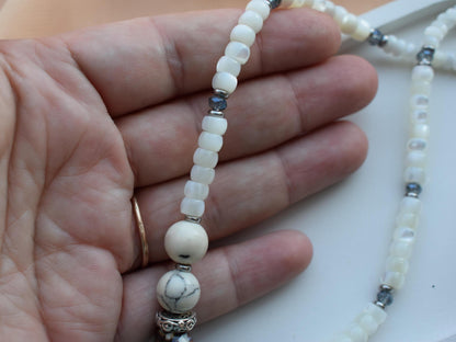 Elegant beach-inspired necklace with natural stones
