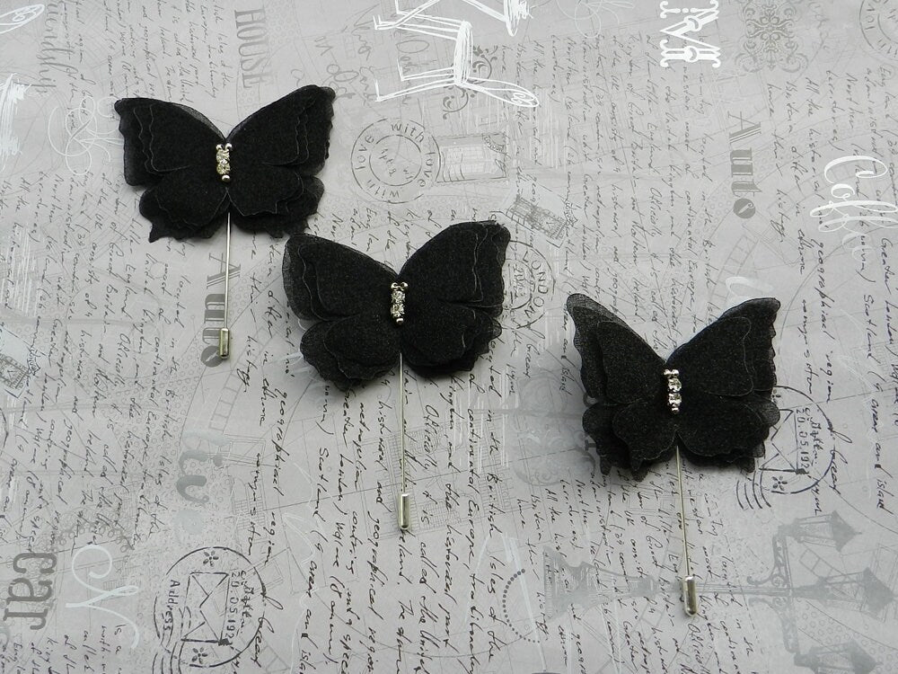 Black Butterfly Brooch