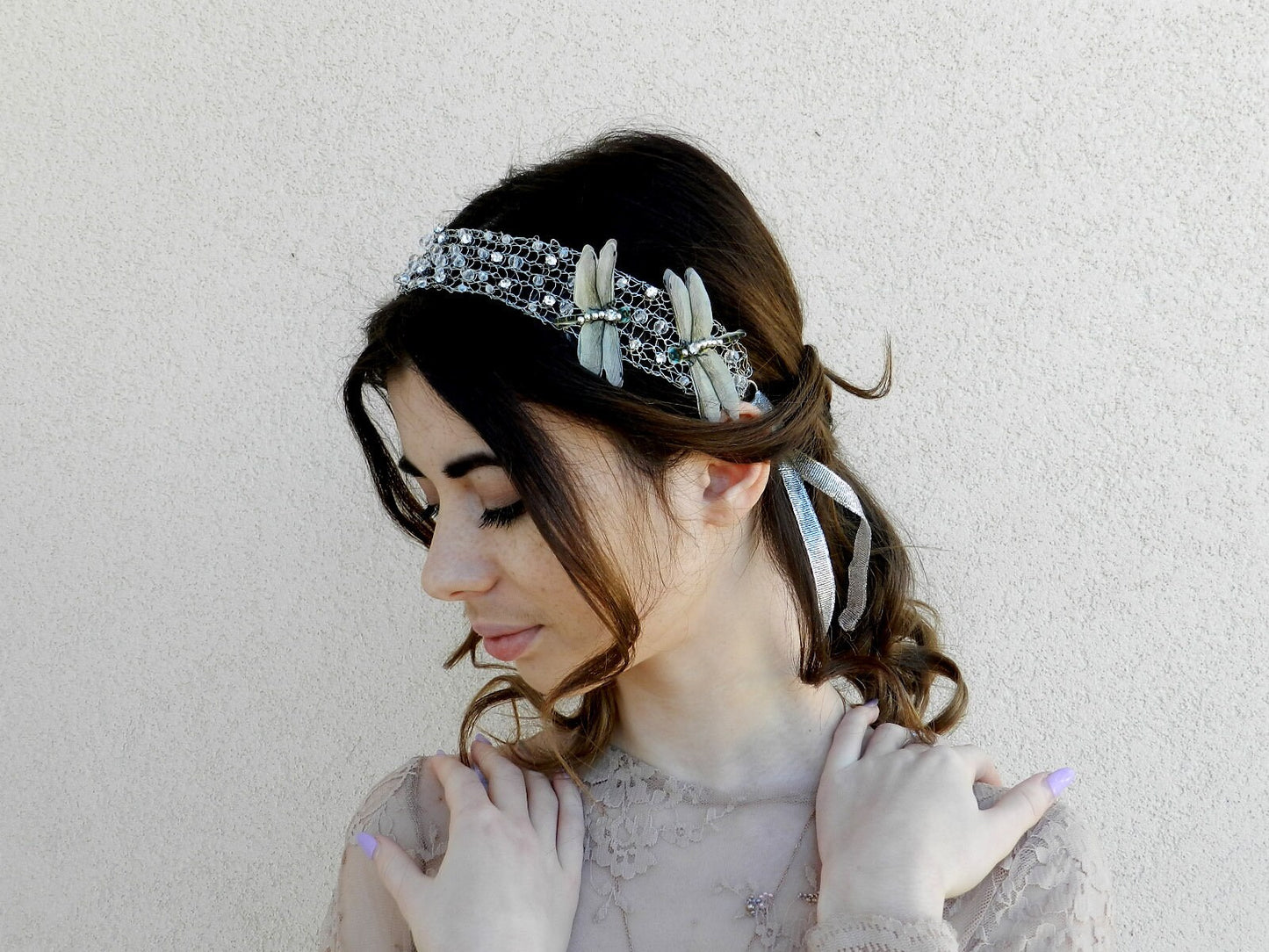 Dragonfly Bridal Wire Tiara