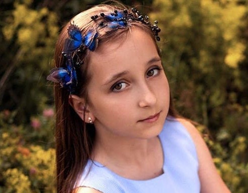 Blue Butterfly Headband