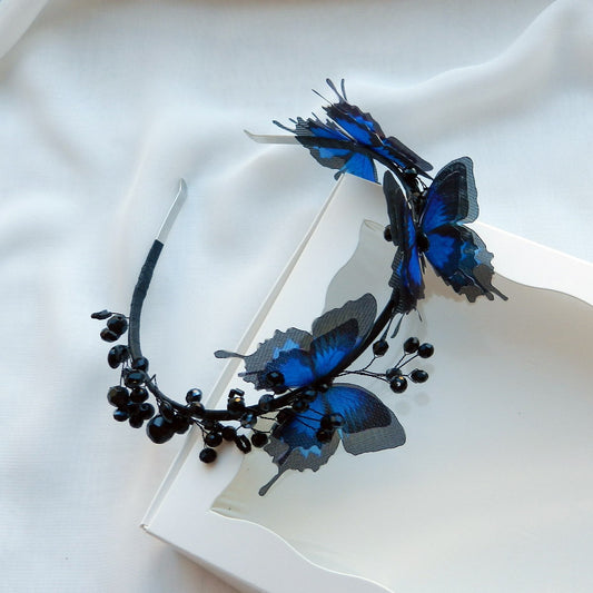 Blue Butterfly Headband