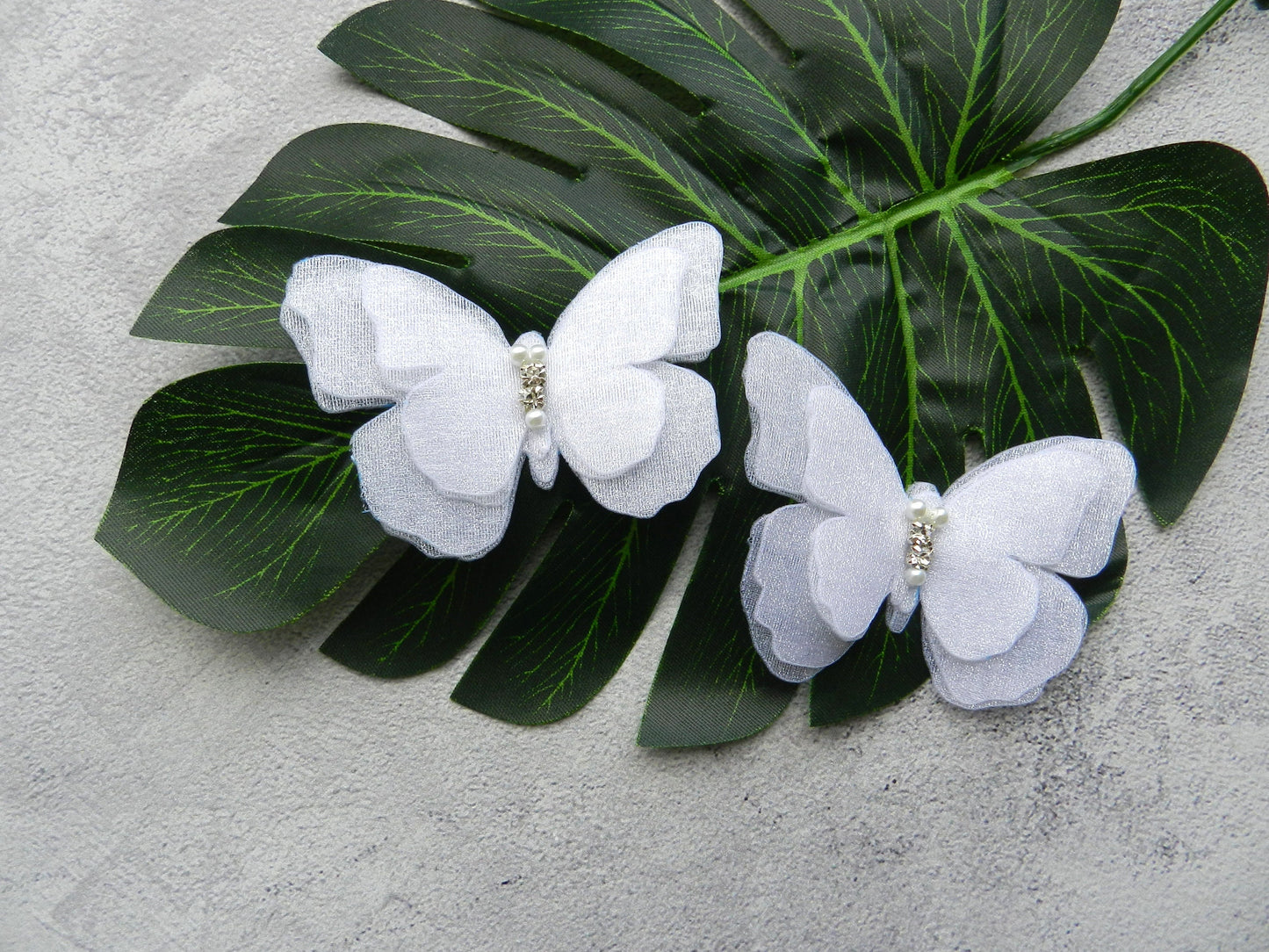 Silk Butterfly Bridal Shoe Clips