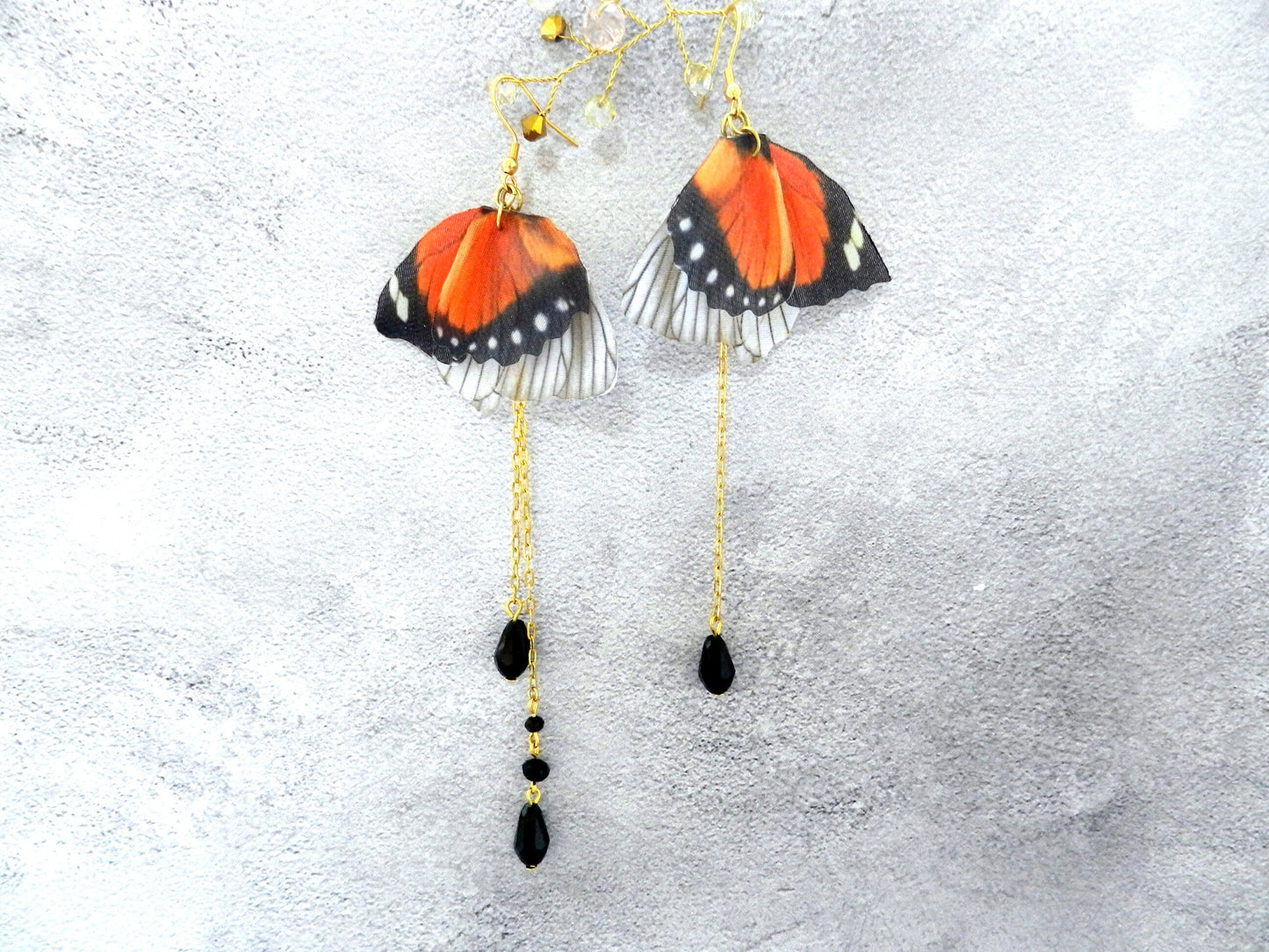 Butterflies Extra Long Drop Earrings