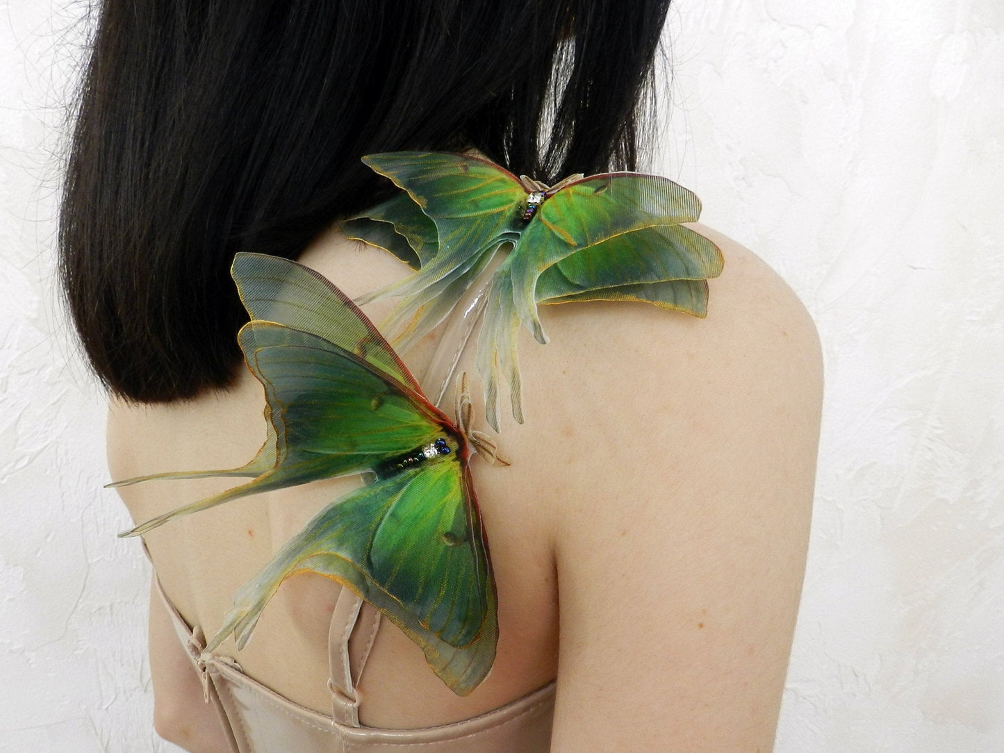 Silk Luna Moth Hair Clip or Brooch