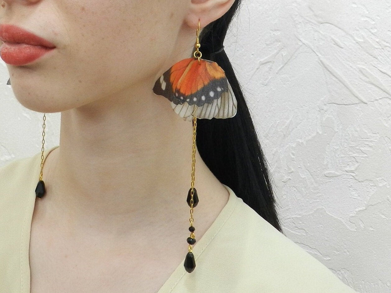 Butterflies Extra Long Drop Earrings