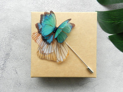 Silk Butterfly Brooch