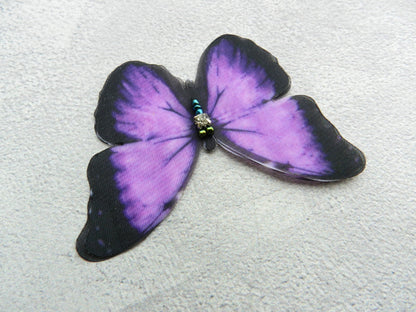 Silk Purple butterflies hair pins set