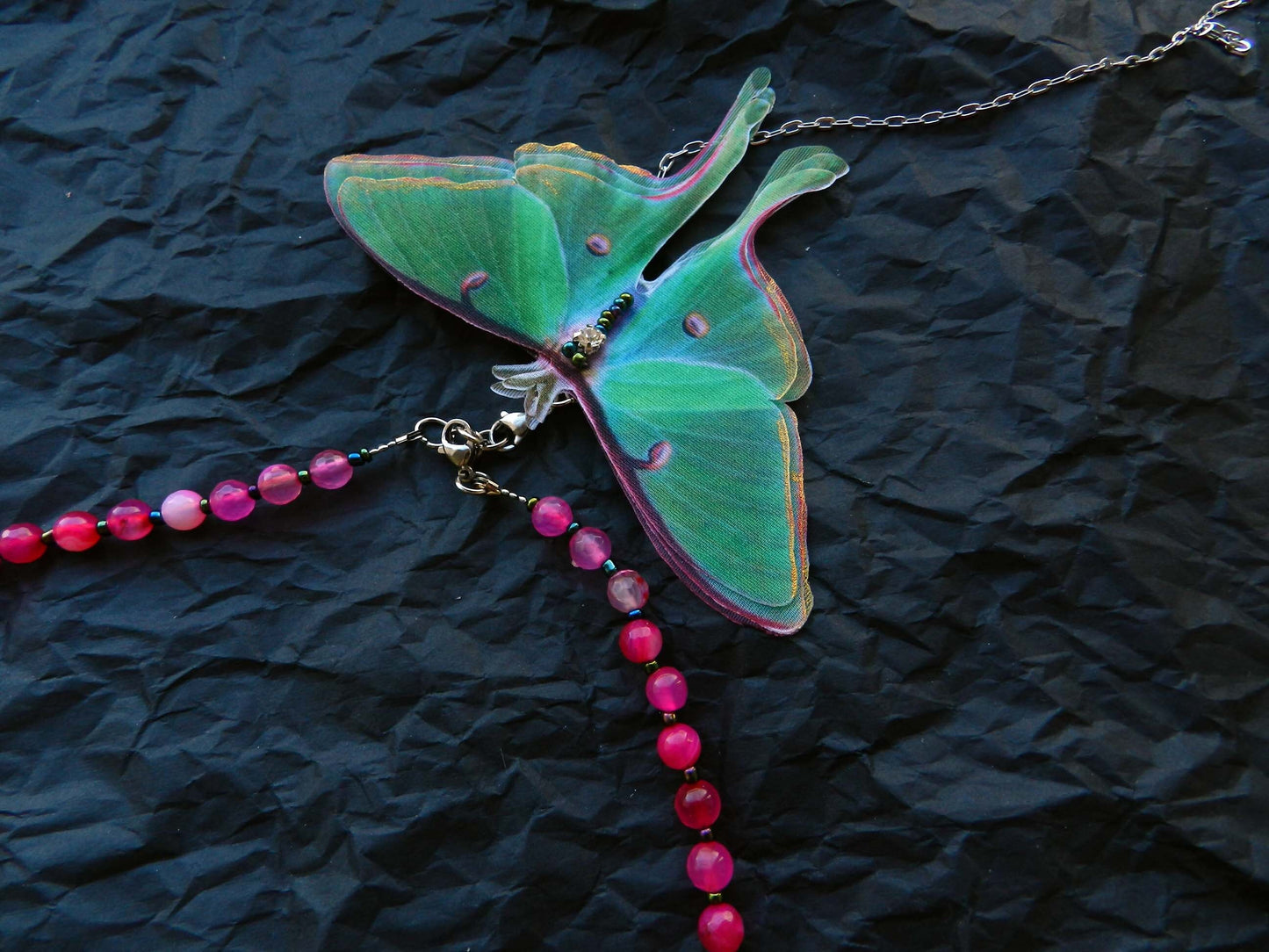 Backdrop Luna Moth Necklace