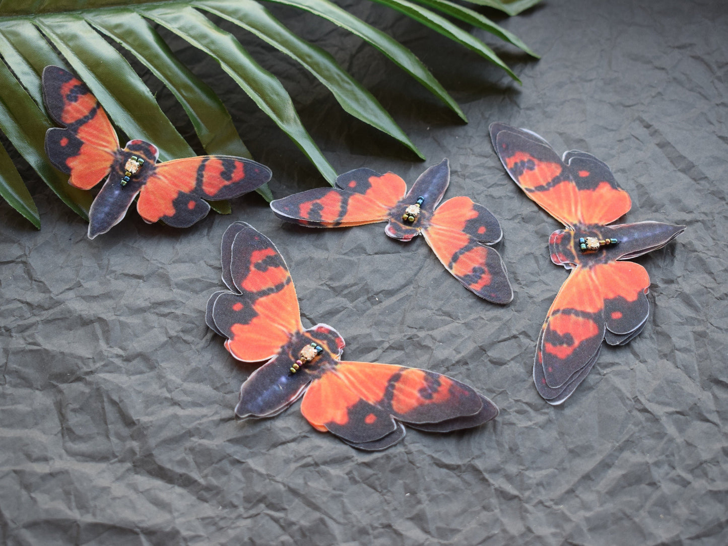 Silk brown cicada hair clips, pins or brooch