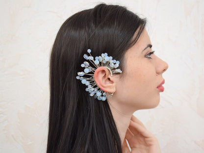 Ear Cuff No Piercing with Moonstones