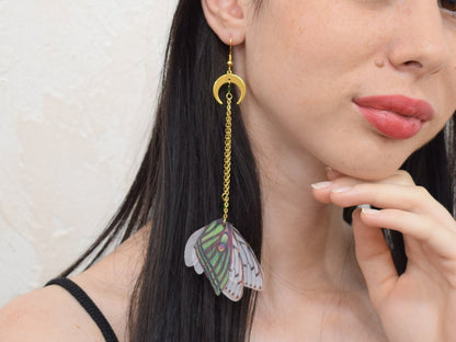 Butterflies Extra Long Chain Earrings