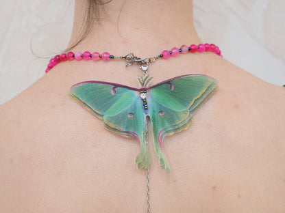 Backdrop Luna Moth Necklace