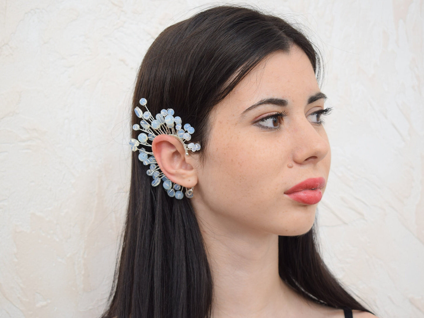 Ear Cuff No Piercing with Moonstones