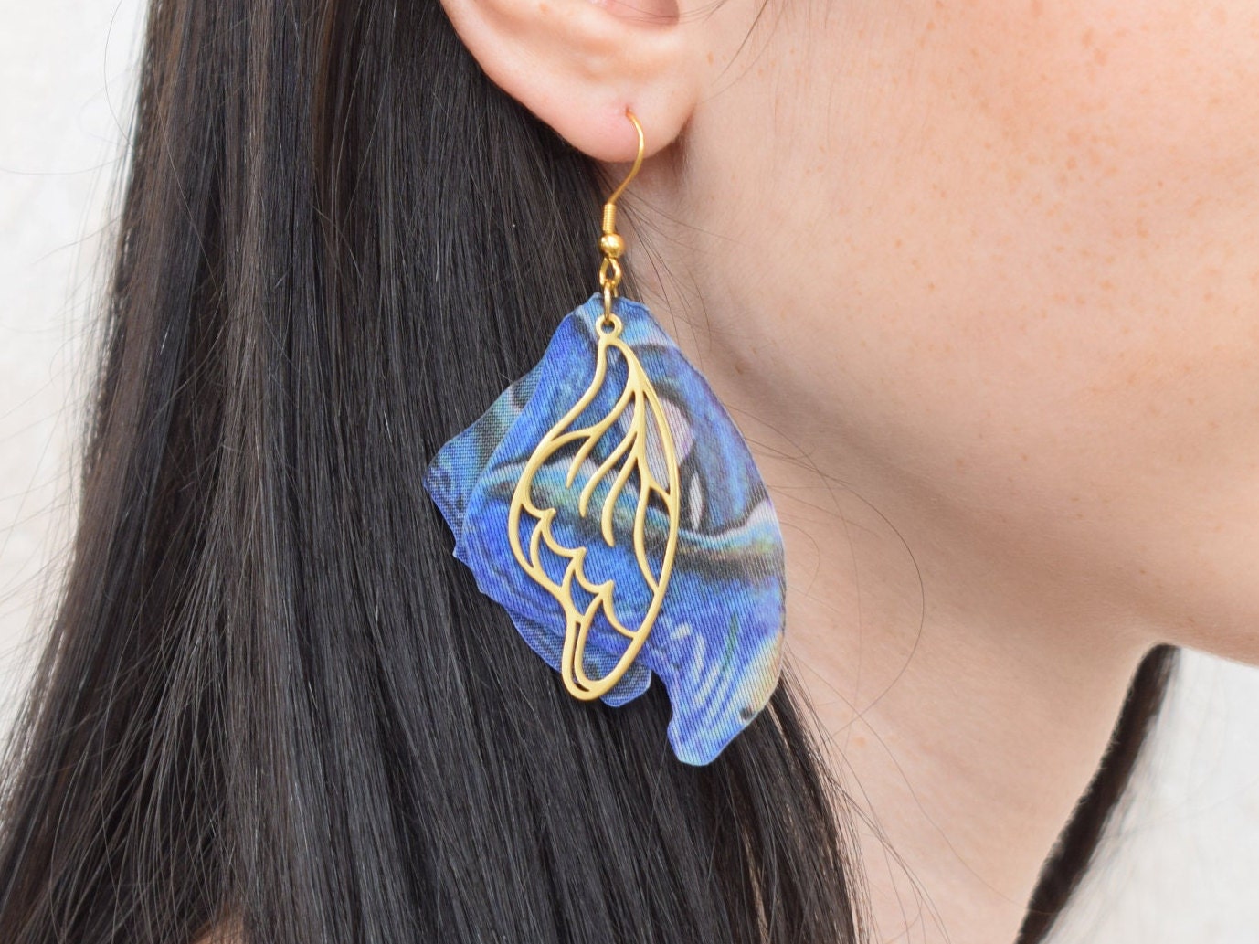 Atlas Moth Butterfly Wings Drop Earrings