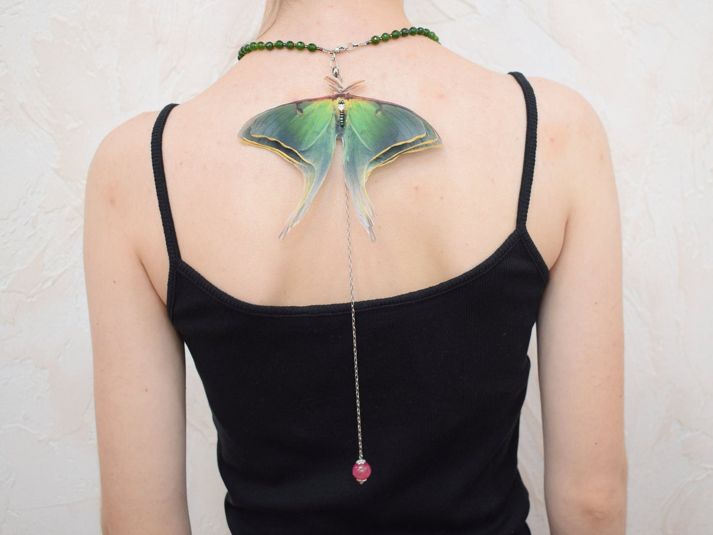 Backdrop Luna Moth Necklace