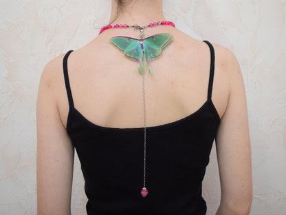 Backdrop Luna Moth Necklace