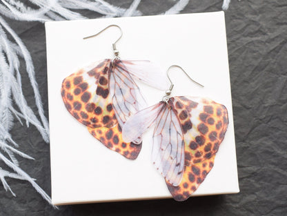 Butterfly wings earrings and silk hair clip set