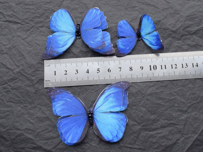 Cobalt blue butterfly hair pins something blue for bride