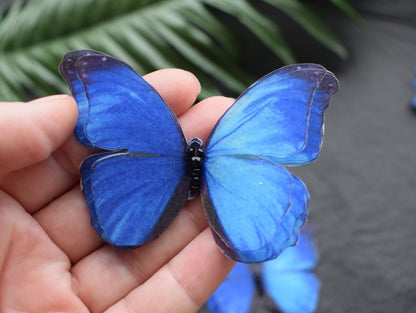 Cobalt blue butterfly hair pins something blue for bride