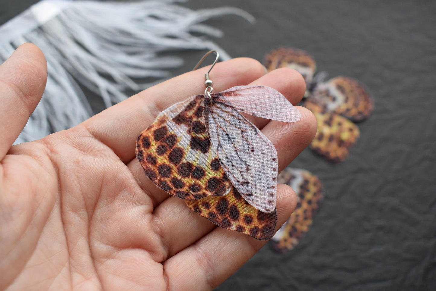 Leopard Butterfly Earrings