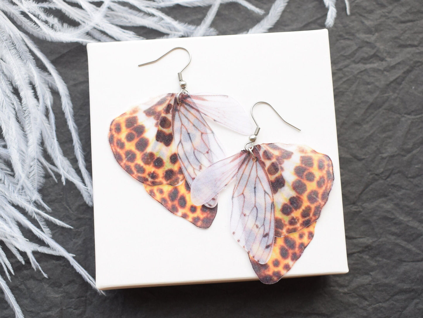 Leopard Butterfly Earrings