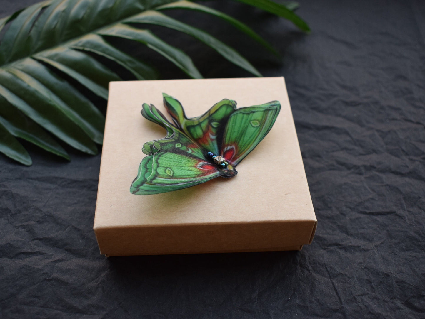 Luna moth silk pin or hair clips