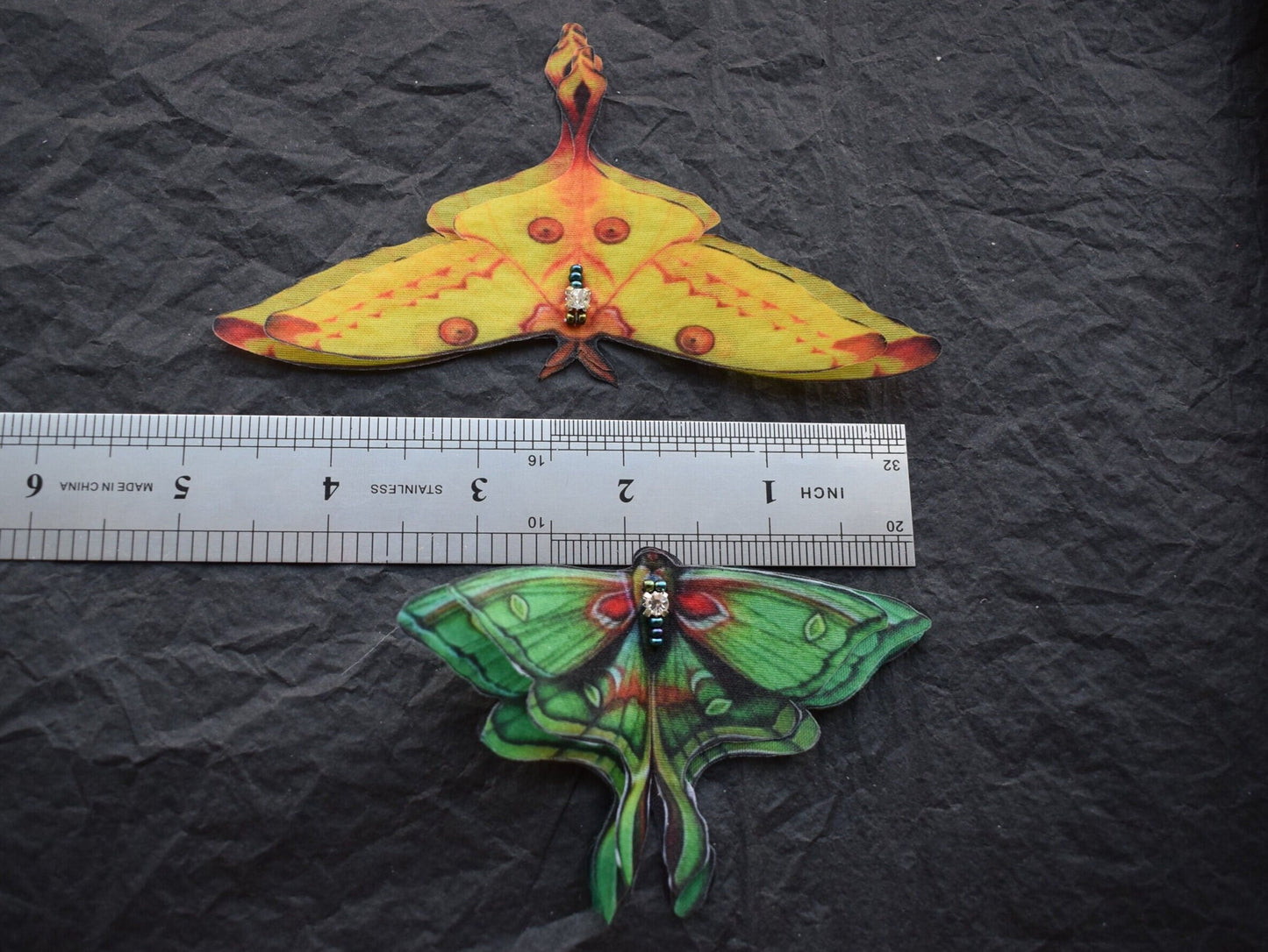 Luna moth silk pin or hair clips