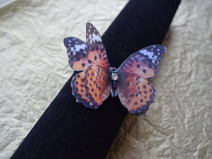 Silk butterfly adjustable bracelet