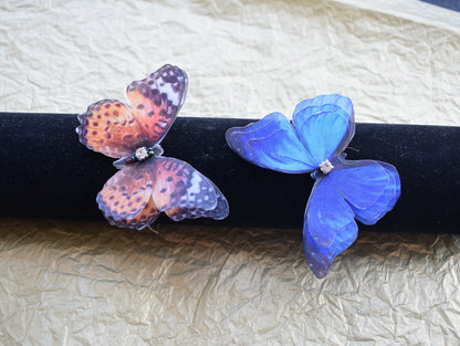 Silk butterfly adjustable bracelet