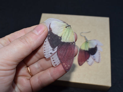 Silk cicada hair clips and earrings set