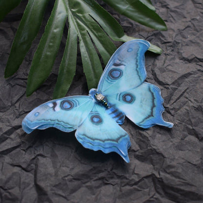 Silk butterfly large side hair clips