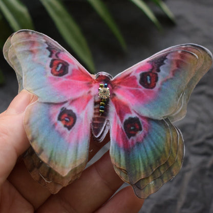 Silk butterfly large side hair clips