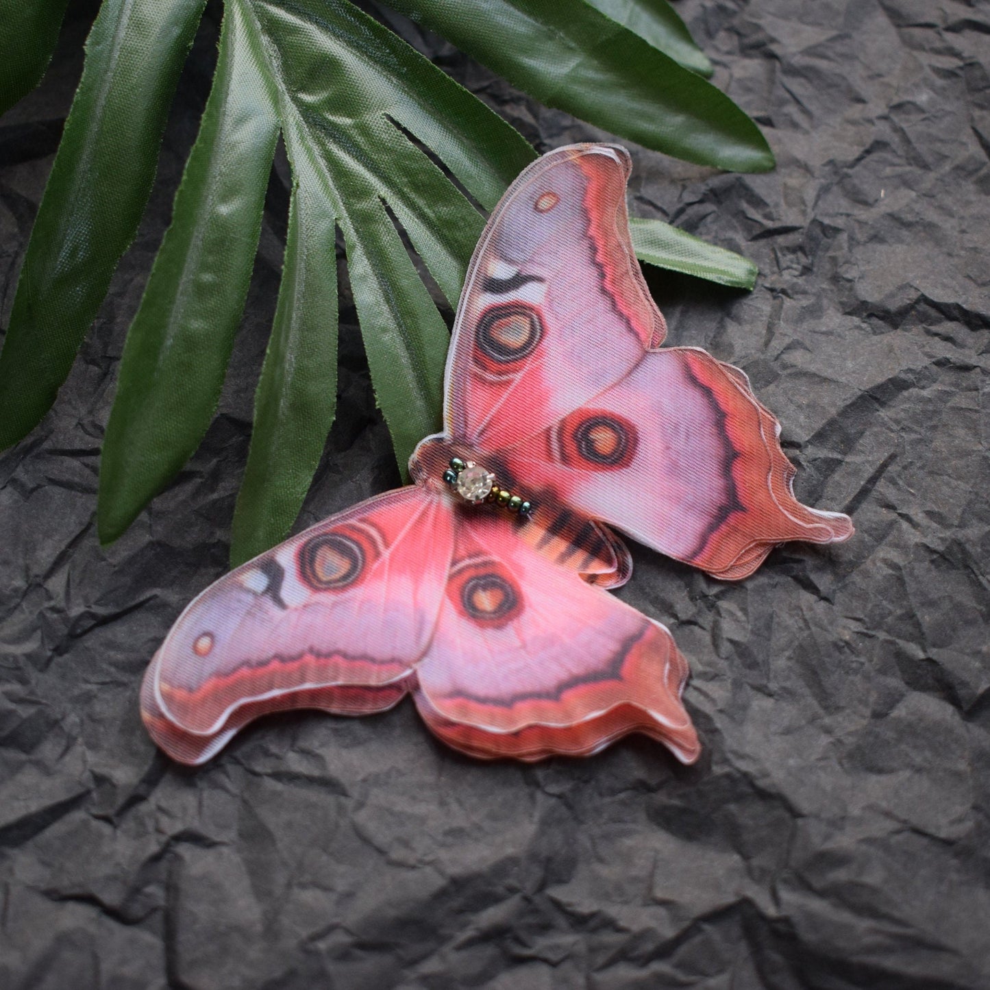 Silk butterfly large side hair clips